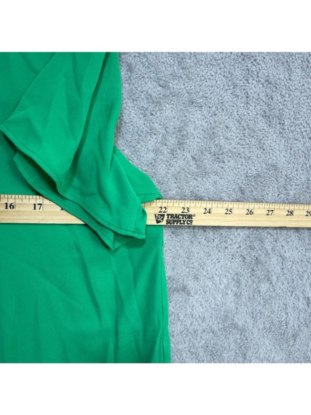 NWT Hilary Radley Women's L Green Layered Short Sleeve Blouse Chiffon B1330 - Picture 8 of 14